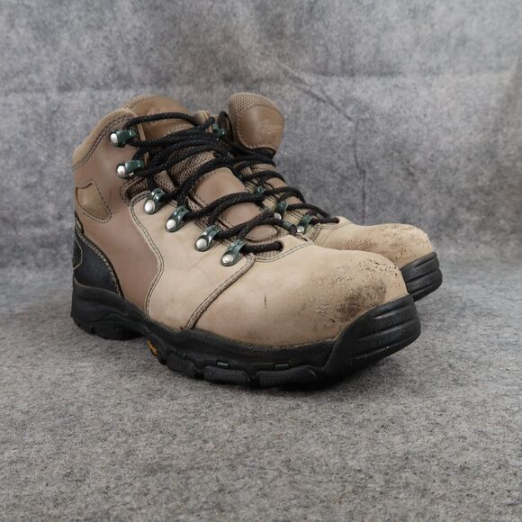 Danner Boots Women 9 Work Leather Vicious 4" Safety Toe Waterproof Lace Up Brown - Picture 1 of 15
